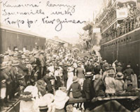 'Kanowna' leaving Townsville with troops for New Guinea, August 1914