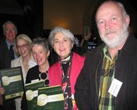 Don and Chris McDonald (Friends of John Flynn Place), Anne Jones (ToadShow, Project Producer), Judith McKay (Project Curator) and Damien Ledwich (ToadShow).