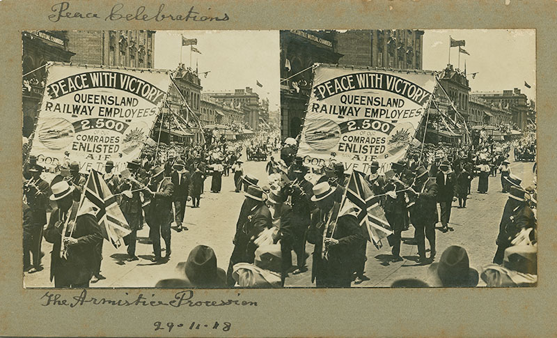 Armistice procession in Brisbane